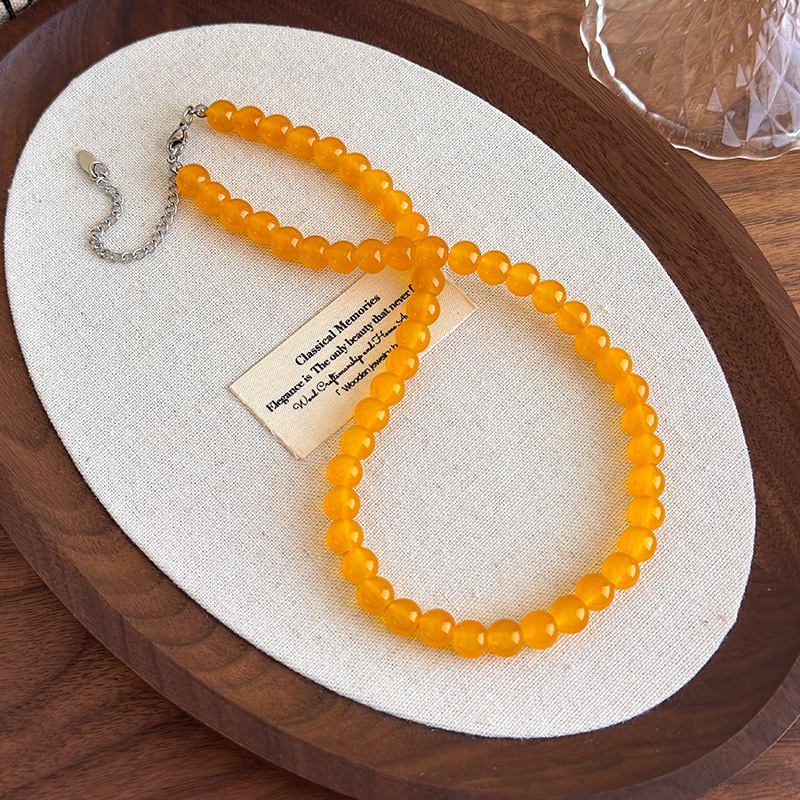 Намисто-чокер з Жовтих Скільних Намистин