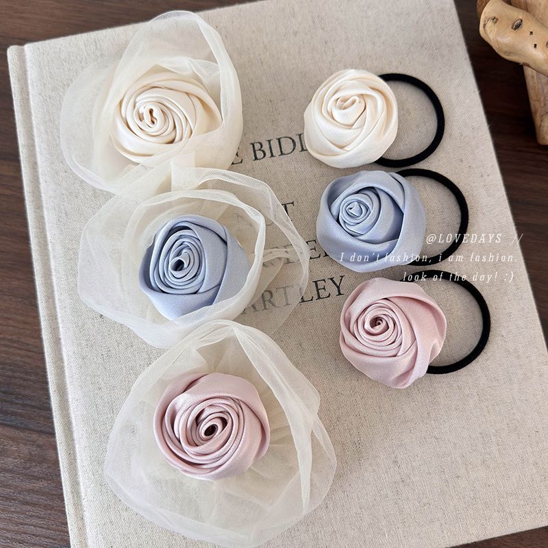 Satinros Hårklämma och Hårsnoddsset