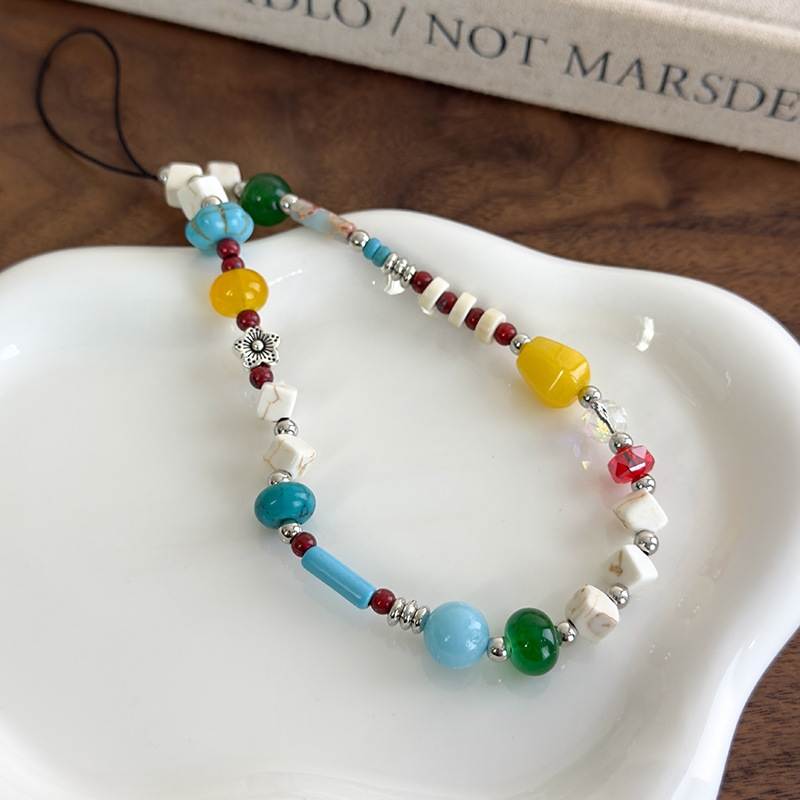 Stone Bead Phone Lanyard