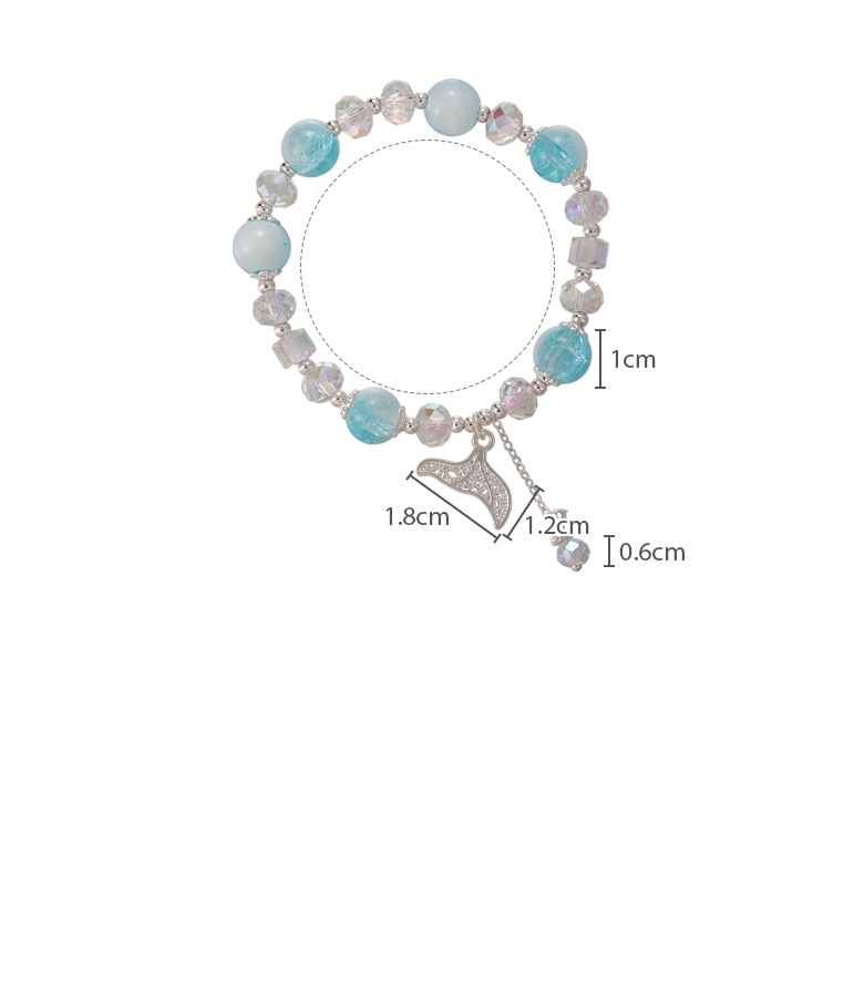 Kristallperlen-Armband mit Herz