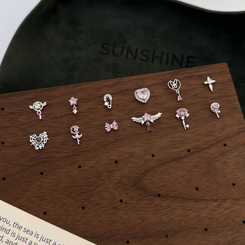 싱글 이어링 마이크로셋 지르코니아