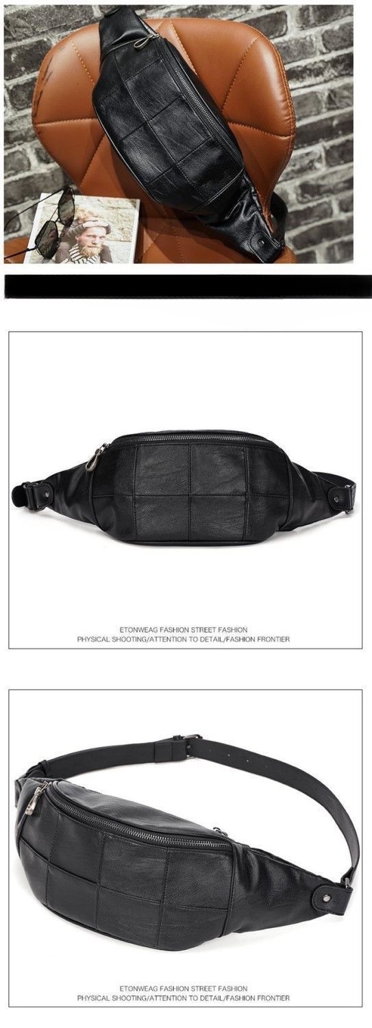 Herrurban minimalistisk axelremsväska