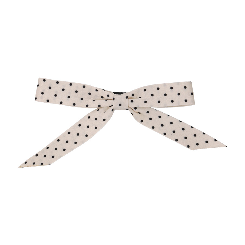 Заколки с бантом и горошком