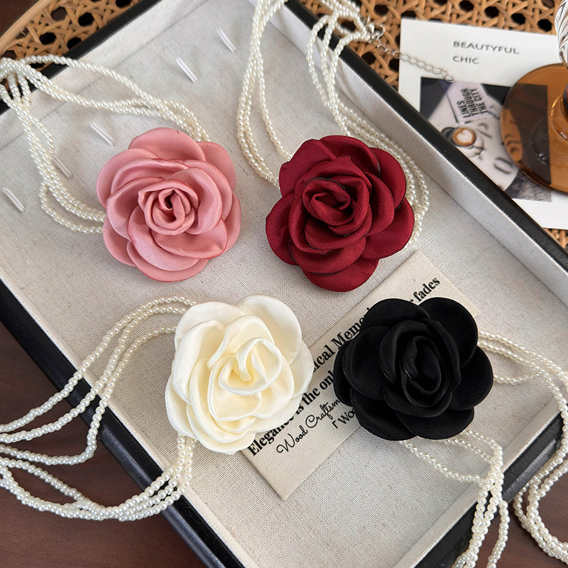 Multi-Layer Pearl Choker Necklace