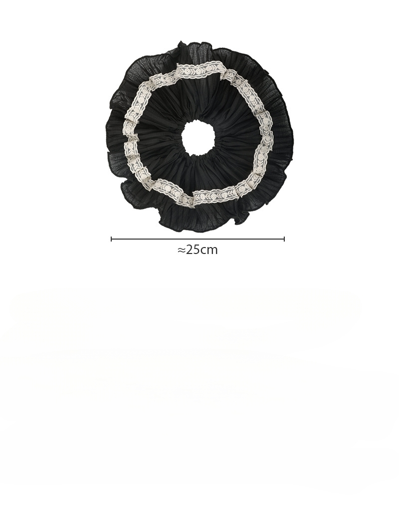 Hair Scrunchie με Δαντέλα Ruffle