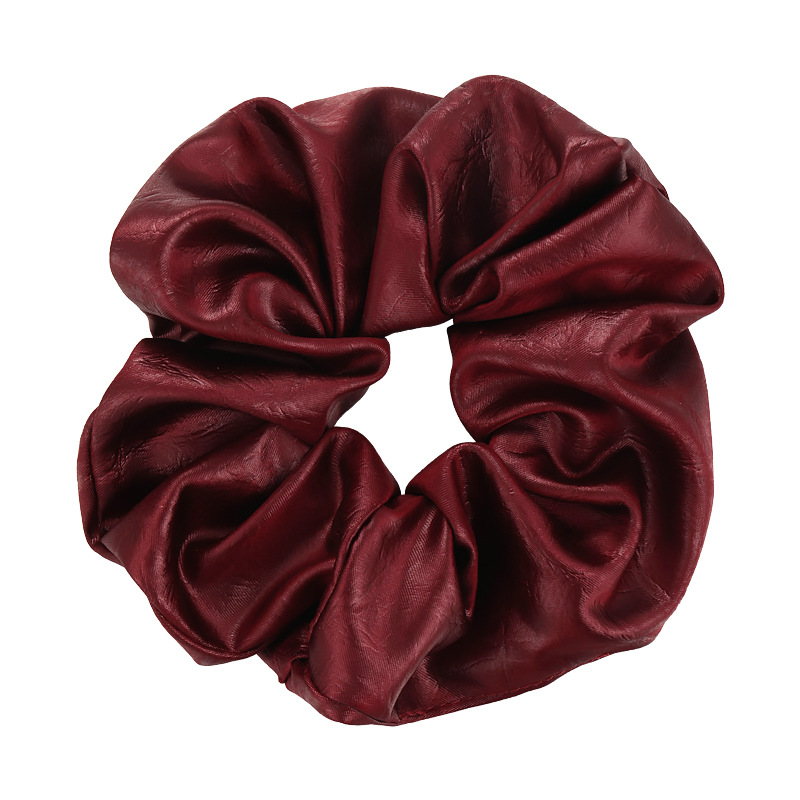 Ac de Păr și Scrunchy din Piele Ecru Înaltă