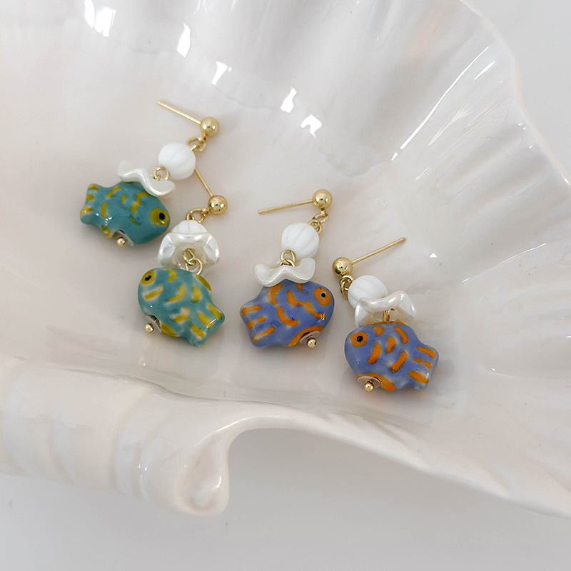Керамические Серьги Рыбки