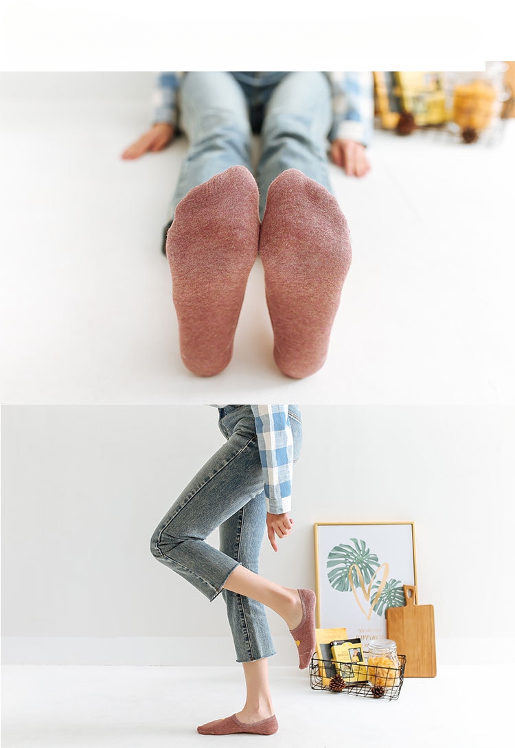 여성용 코튼 노쇼 양말