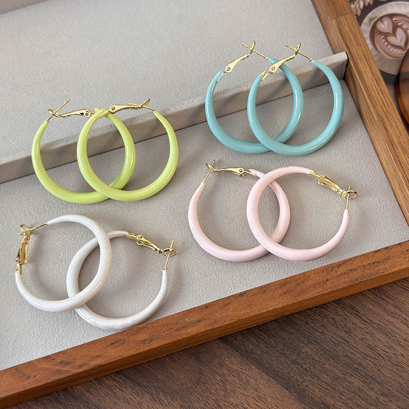 컬러풀 후프 귀걸이