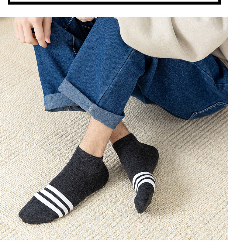 Pánské Bavlněné Neviditelné Kotníkové Ponožky