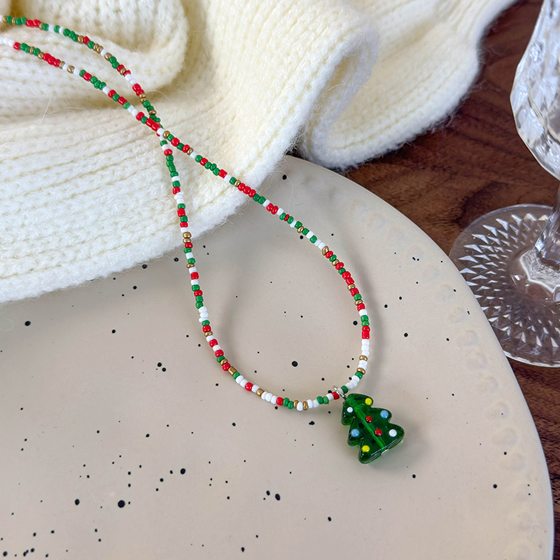 Різдвяне Намисто з Бісеру та Мультяшними Підвісками