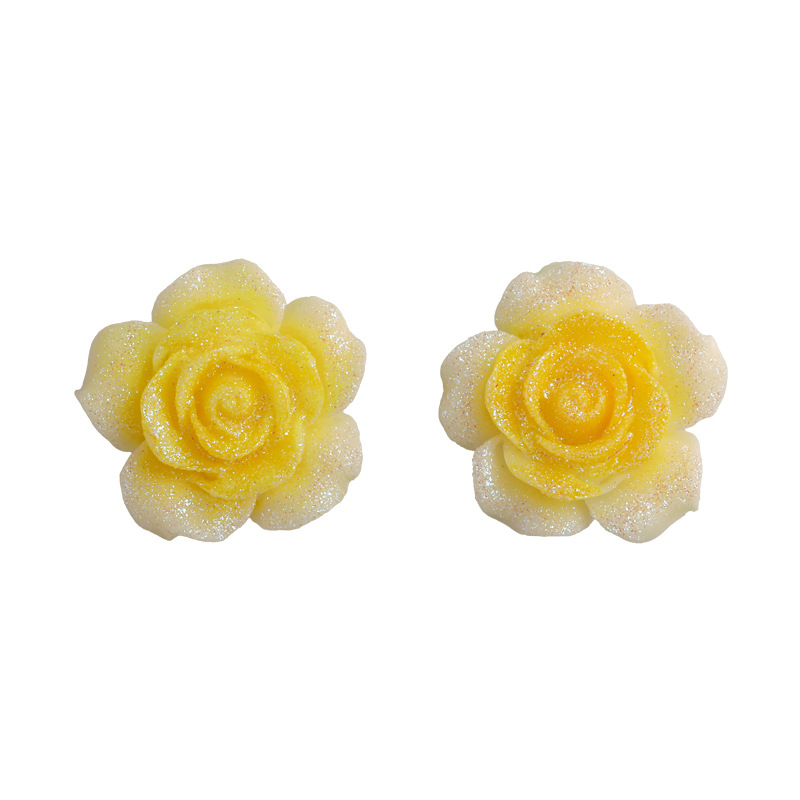 그라데이션 카멜리아 플라워 귀걸이