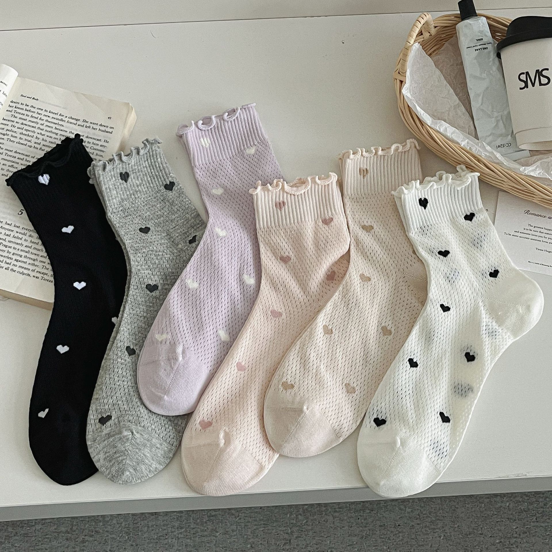 Meias de Renda Cano Médio para Mulher