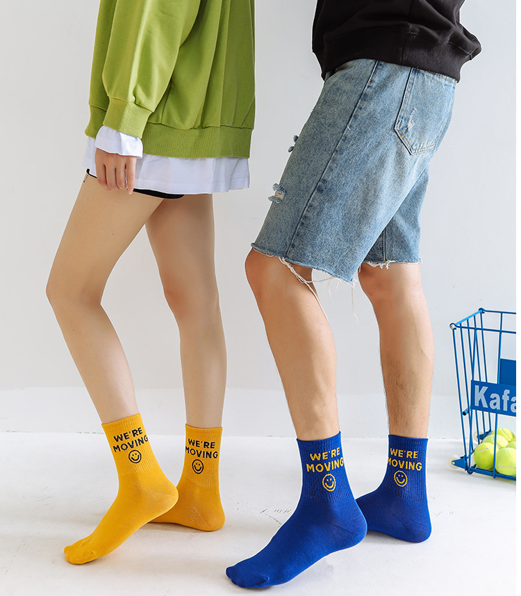 Meias Mid-Calf Carinhas Sorridentes