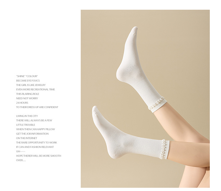 Meias Cano Médio com Barra Bolha