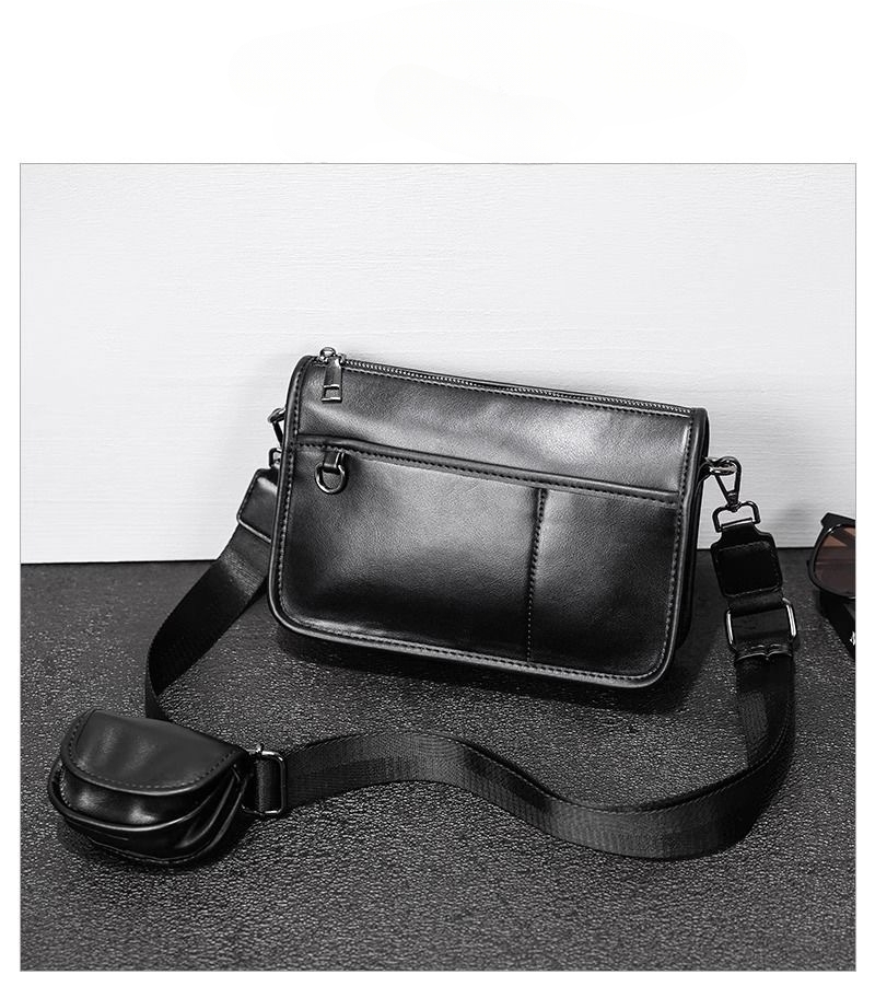 Borsa a tracolla vintage 2-in-1 per fotocamera uomo