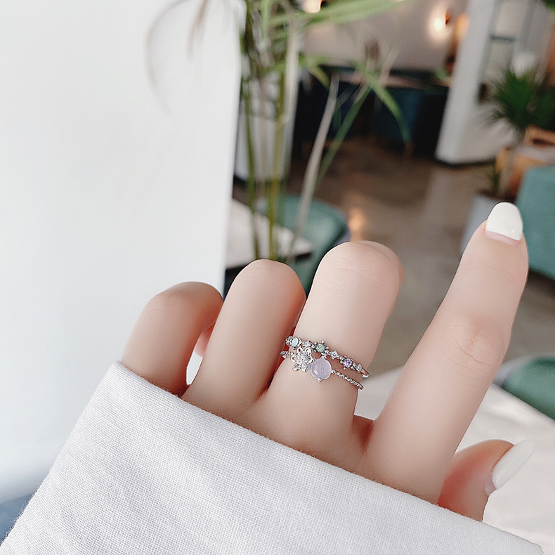 Floral Heart Open Ring