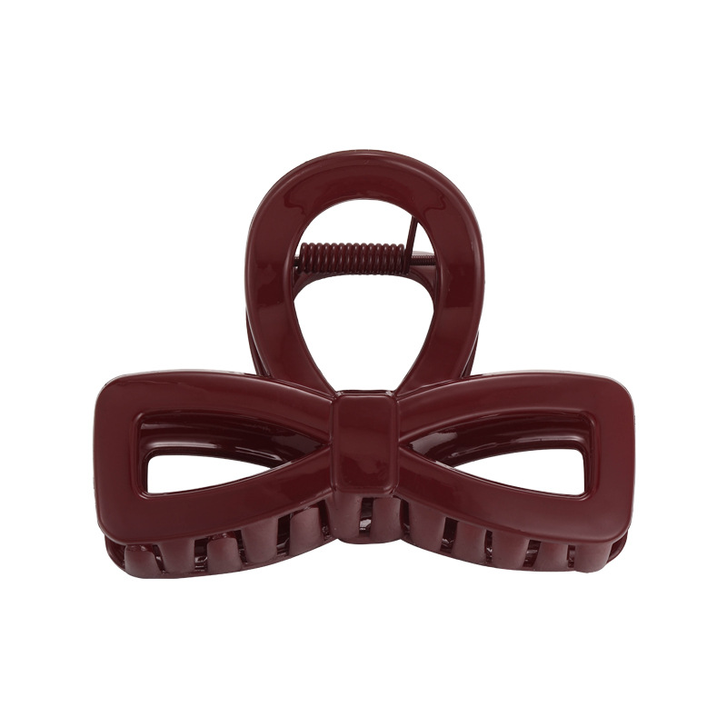 Czerwona i Czarna Spinka do Włosów z Kokardą