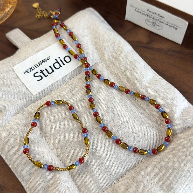 Bead Necklace and Bracelet Set