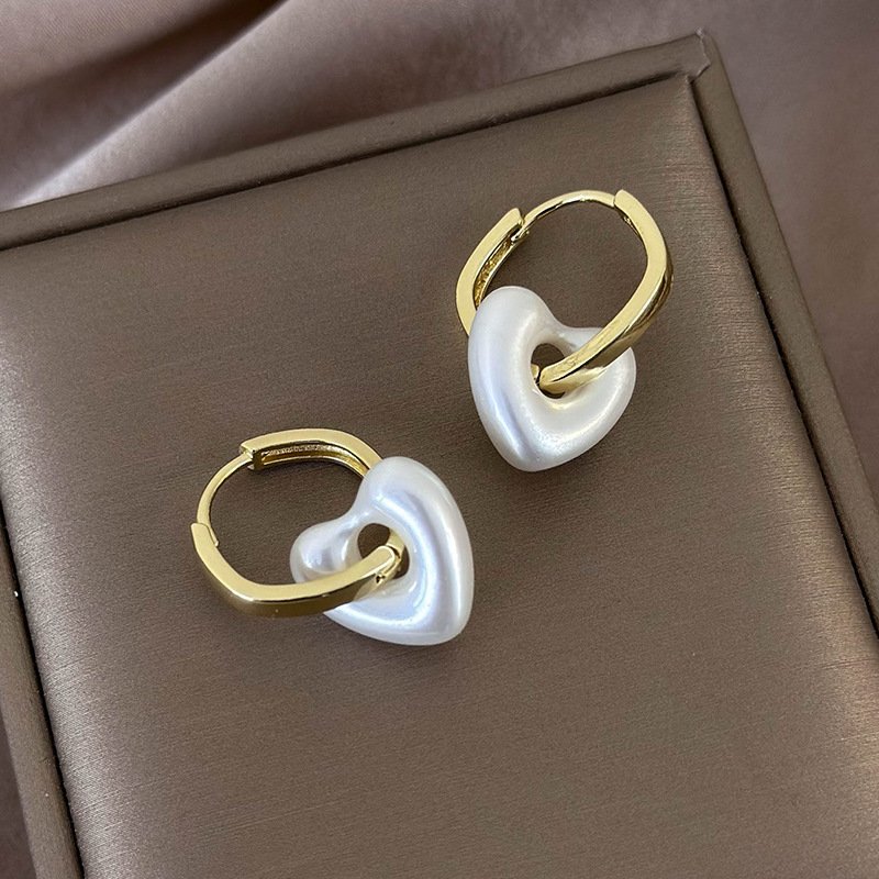 Pendientes de Perlas Corazón