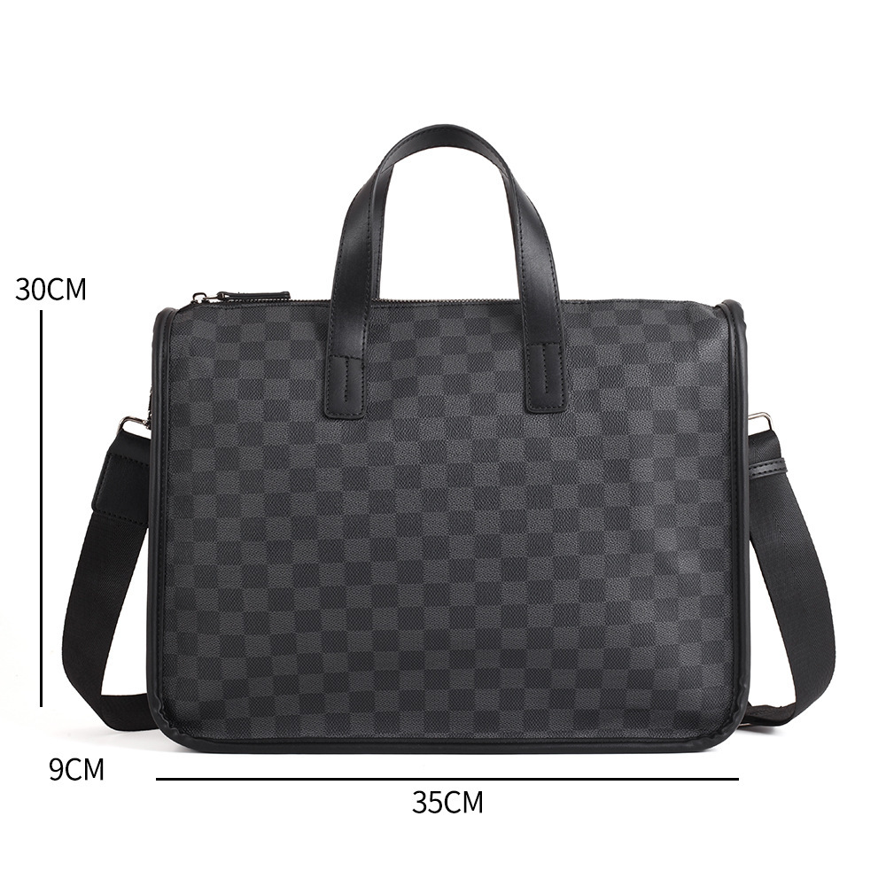 حقيبة كمبيوتر محمول وكتف رجالية منقوشة