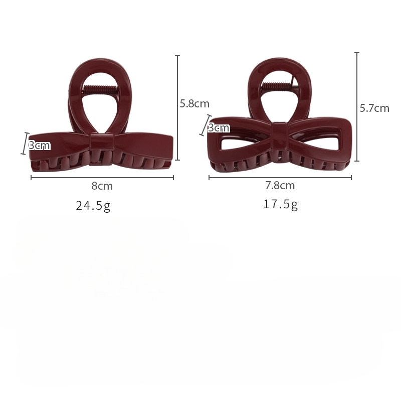 Czerwona i Czarna Spinka do Włosów z Kokardą