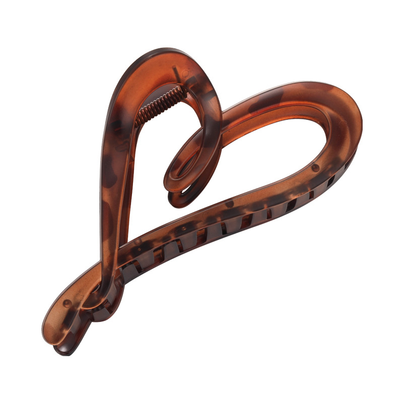 Geometric Heart Hair Claw Clip