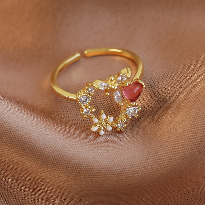 Floral Adjustable Ring