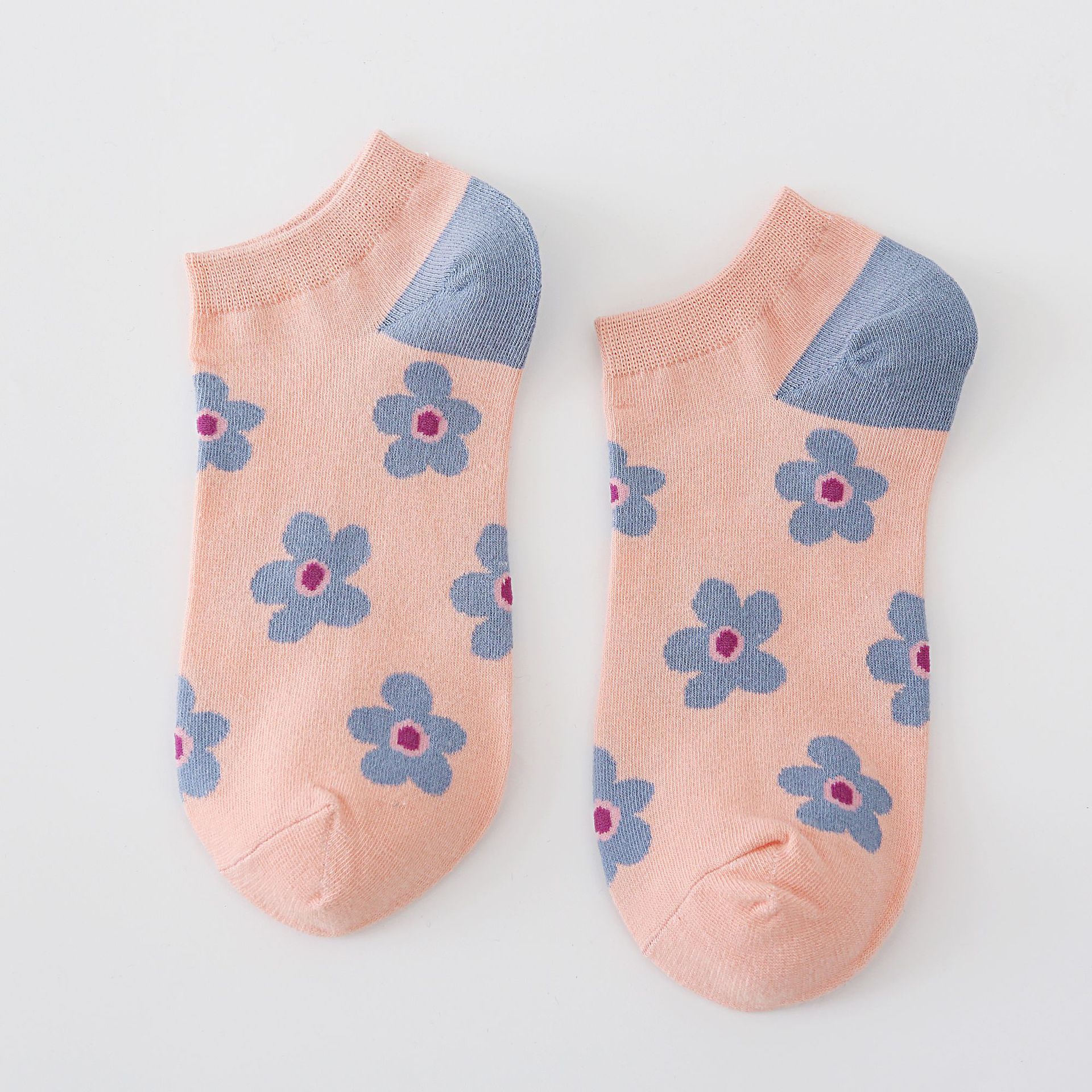 Floral No-Show Socks