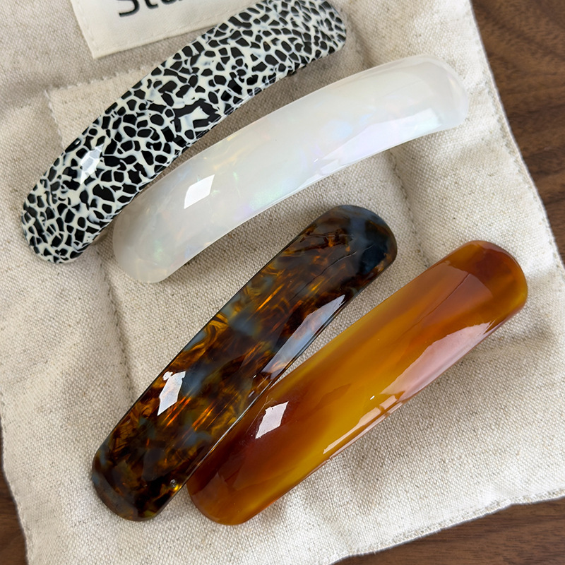 Arc-Shaped Acetate Spring Hair Clip