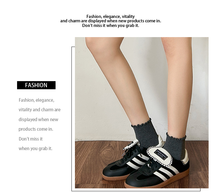 Bavlněné ponožky s vroubkovaným okrajem