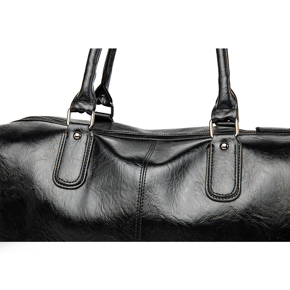 حقيبة كتف جلدية كبيرة السعة