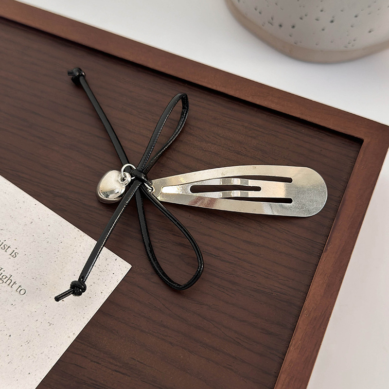 Barrette à Cheveux avec Nœud et Cœur