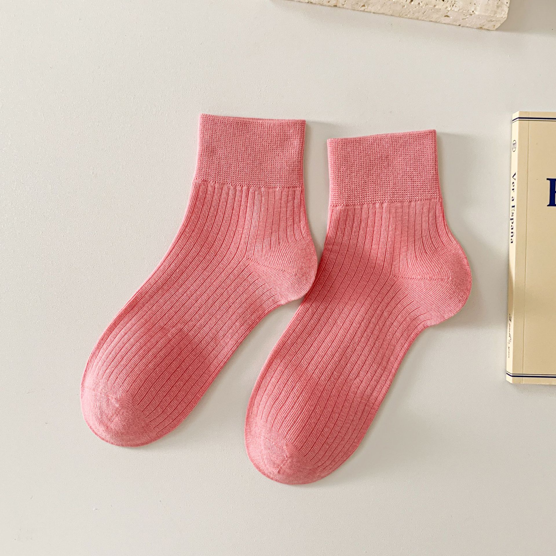 Žebrované Retro Ponožky do Poloviny Lýtka