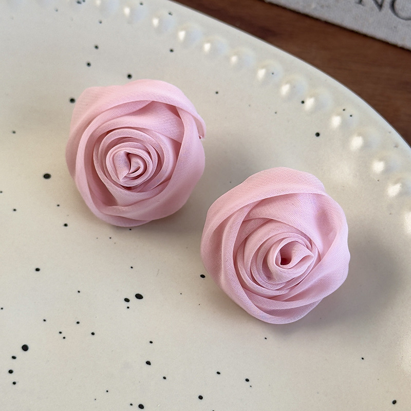 튤립 장미 꽃 귀걸이