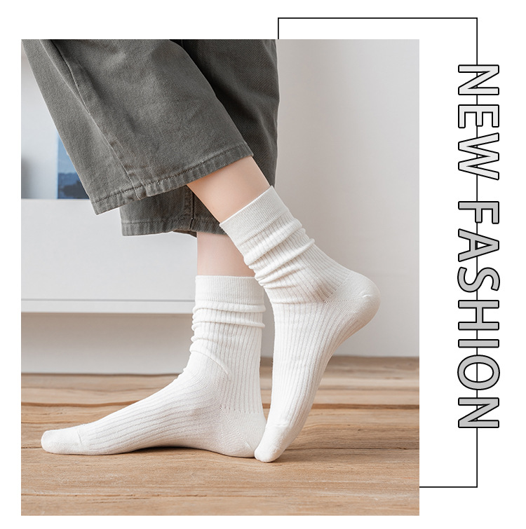 Meias Meia-Canela Cor Sólida para Mulheres