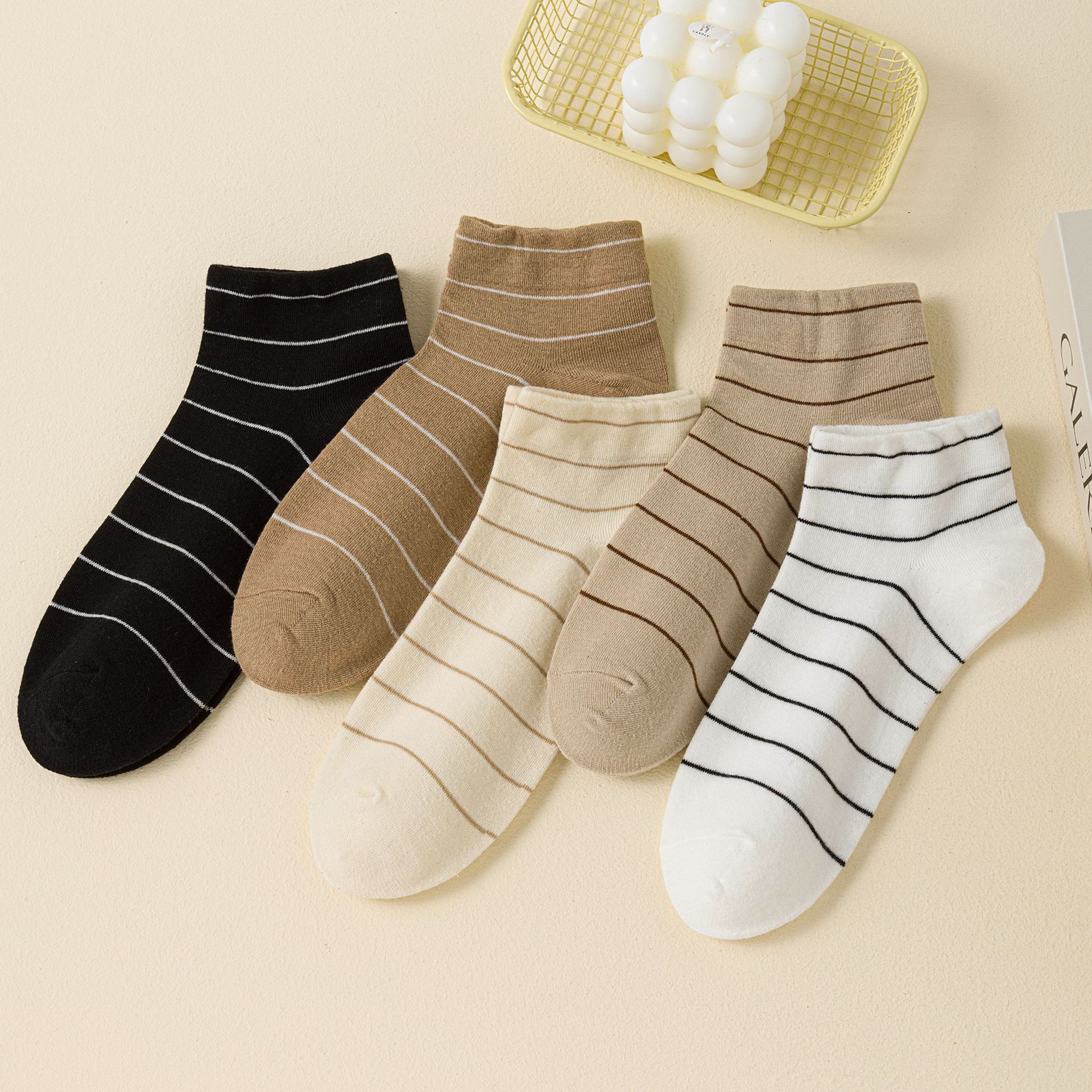 Женские Хлопковые Носки в Полоску