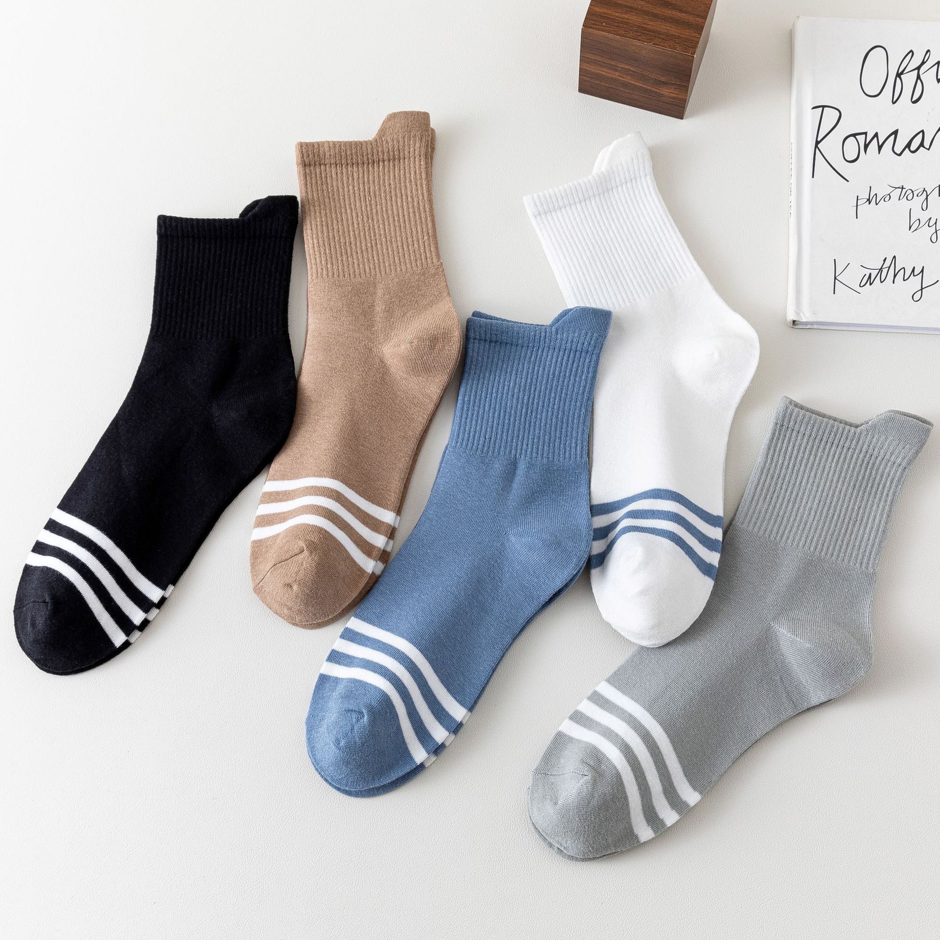 Мужские Хлопковые Спортивные Носки до середины икры