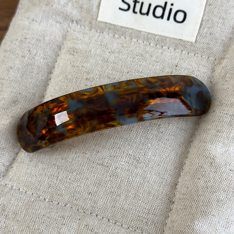 Arc-Shaped Acetate Spring Hair Clip