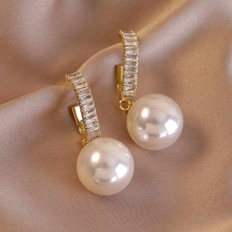 Σκουλαρίκια Zircon με Μαργαριτάρι