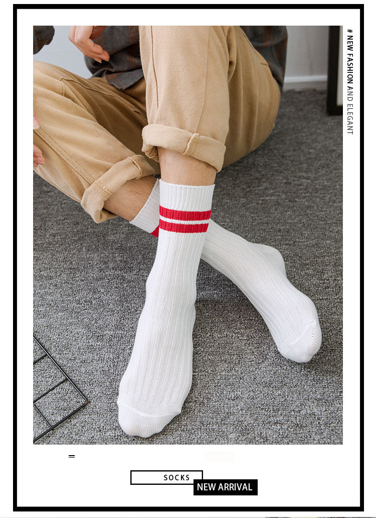 Meias Altas de Algodão Listradas