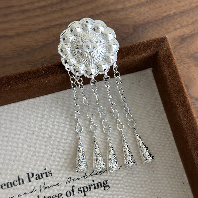 Εθνοτική Κλιπς Μαλλιών με Φούντες