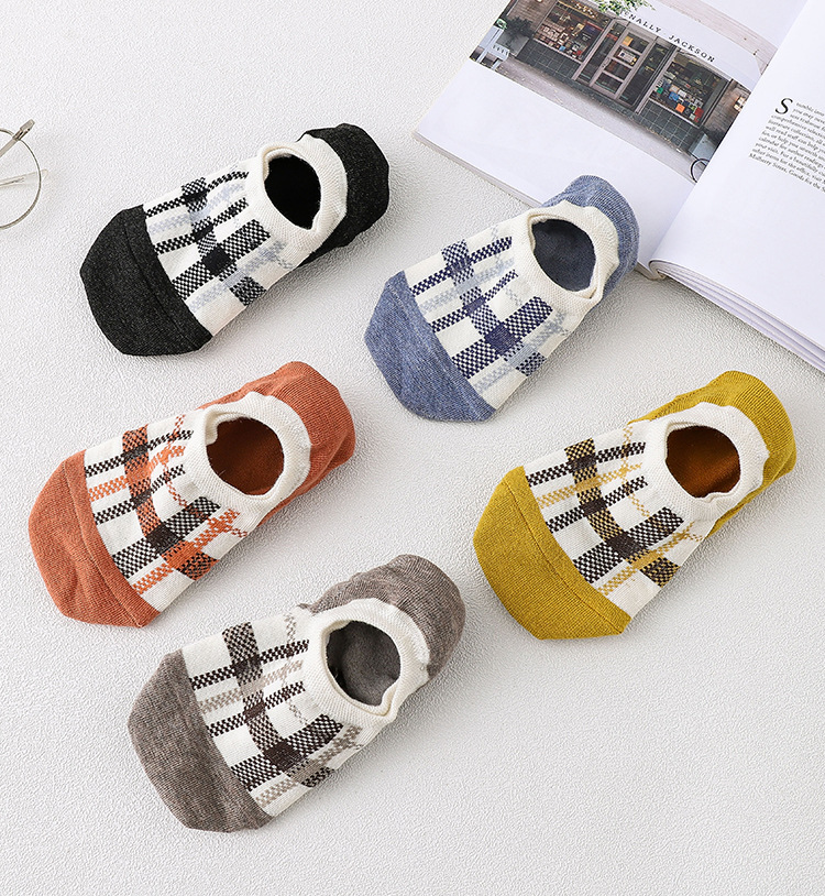 Calzini No-Show a Quadri Donna