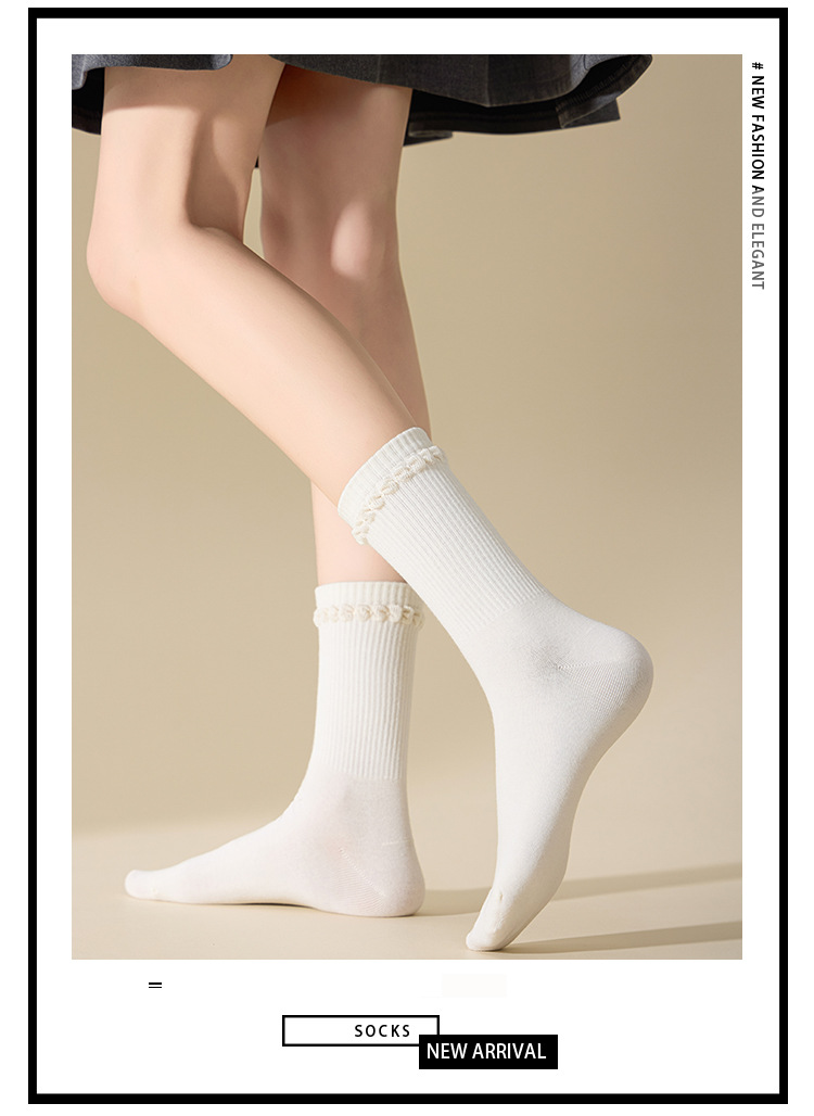 Meias Cano Médio com Barra Bolha