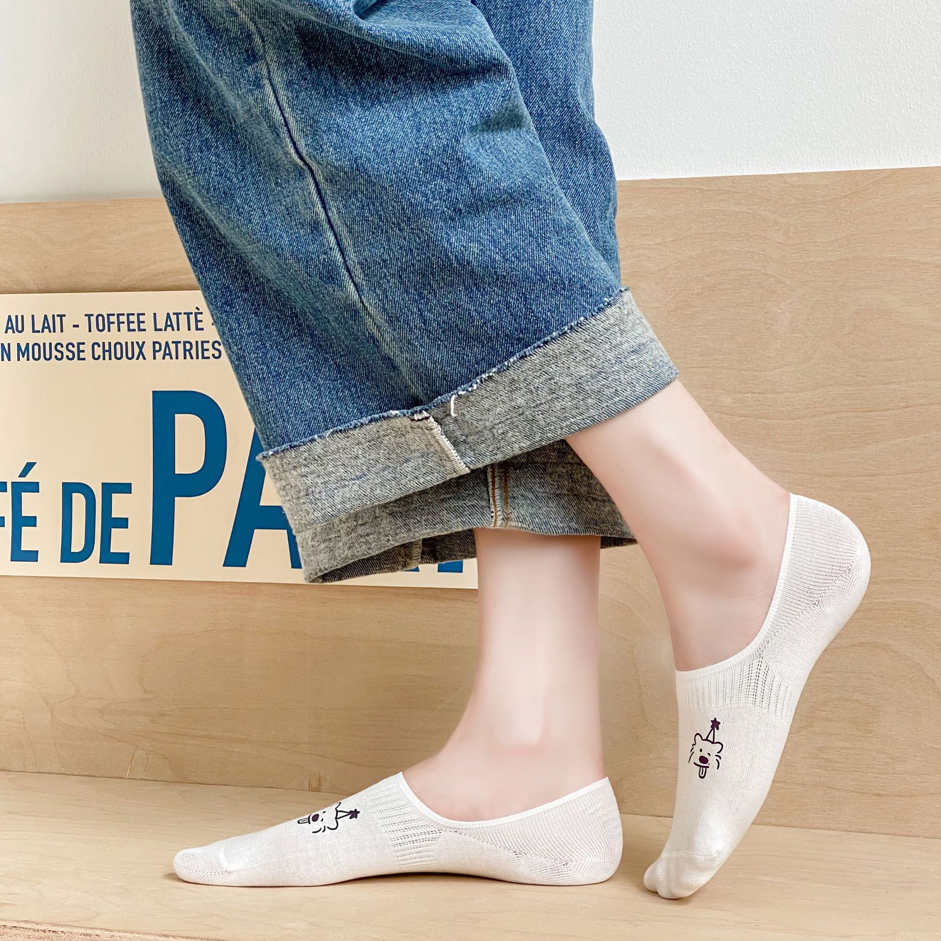 Женские Невозвратные Носки с Принтом Мультфильмов