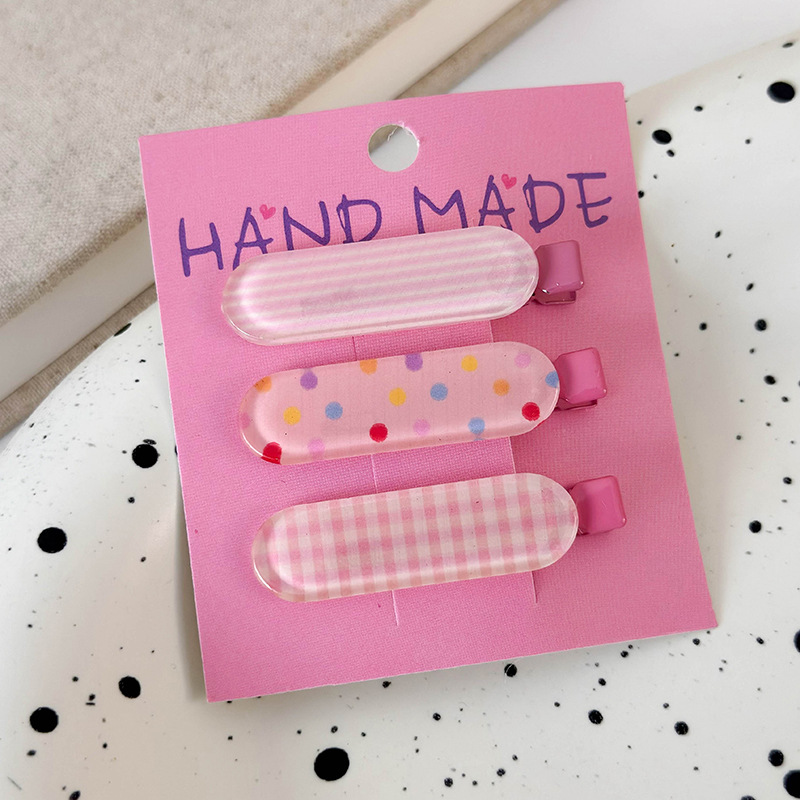 Jelly Kleur Strik Ster Stippen Haarclips Set