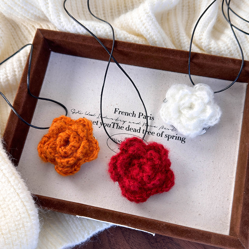 Πλεκτό Λουλούδι Κόσμημα Καθρέφτη