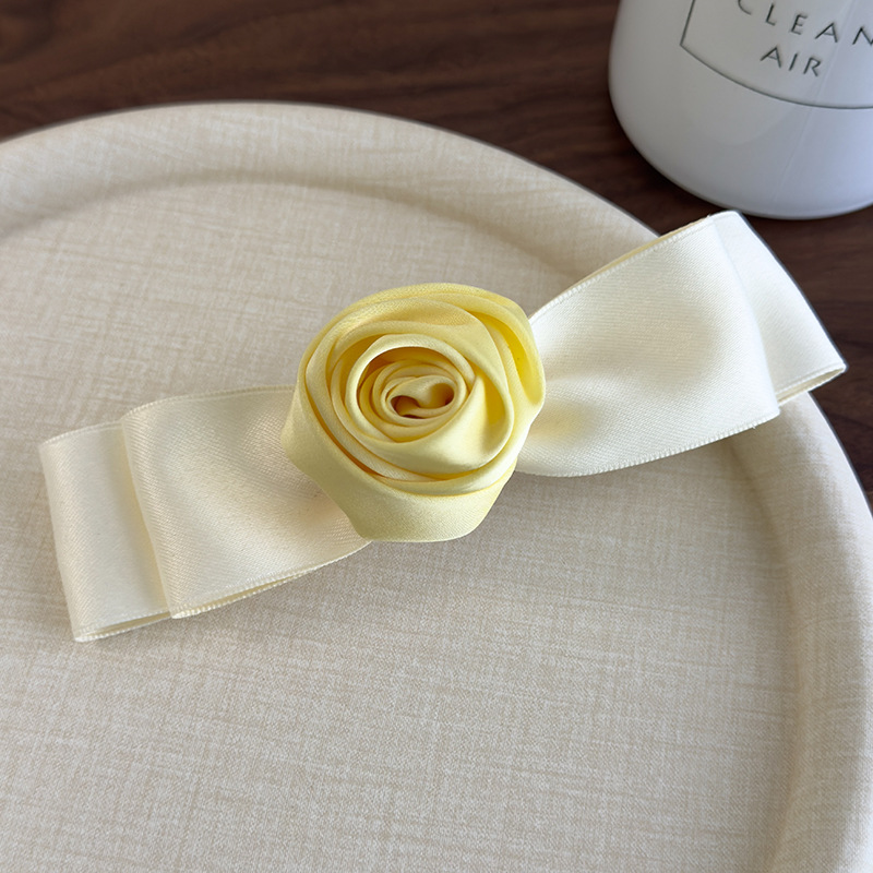 Pinza para el Cabello de Rosa Amarilla 3D