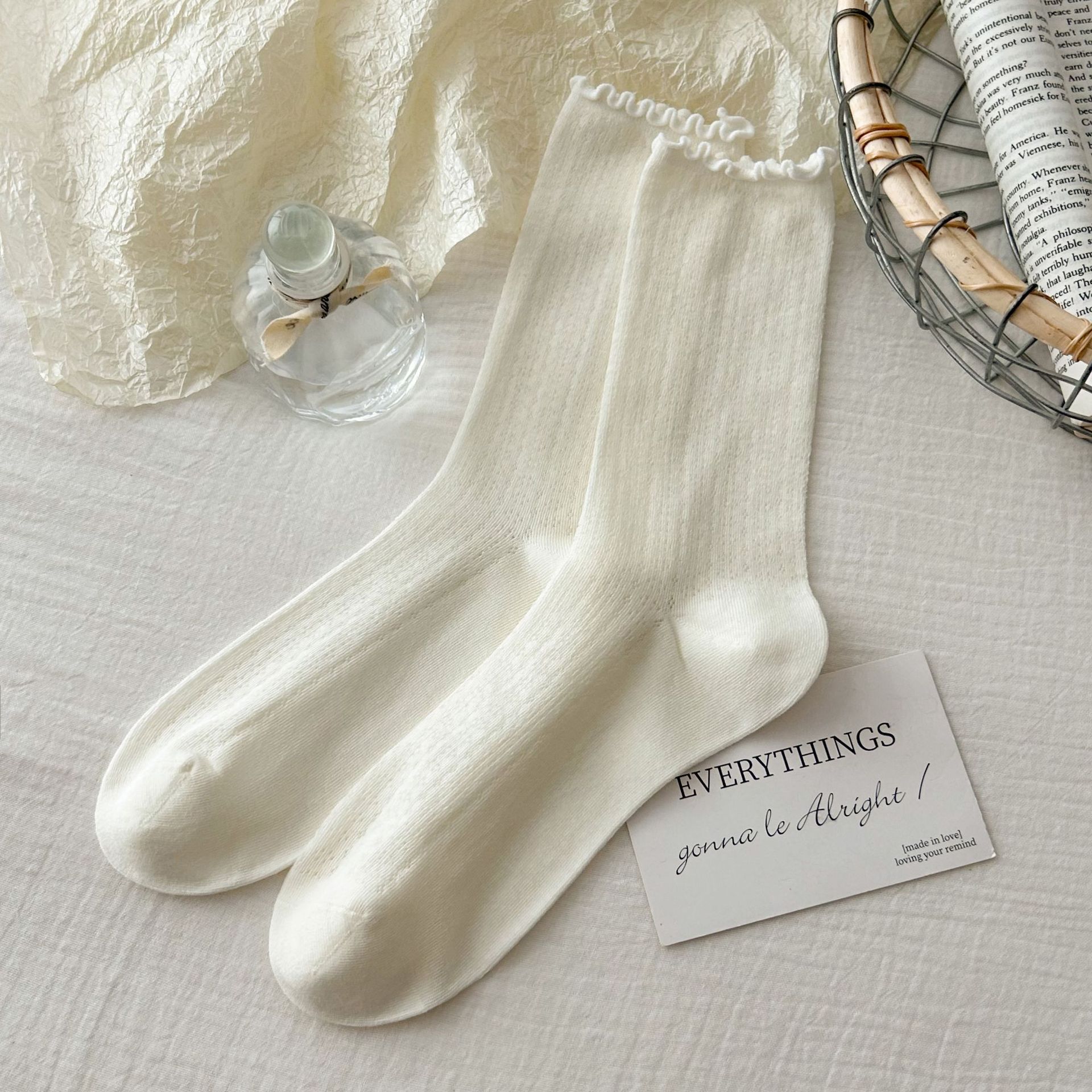 Meias Scrunch de Malha Sem Costura