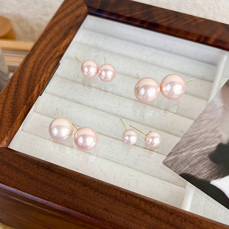 모조 진주 스터드 귀걸이